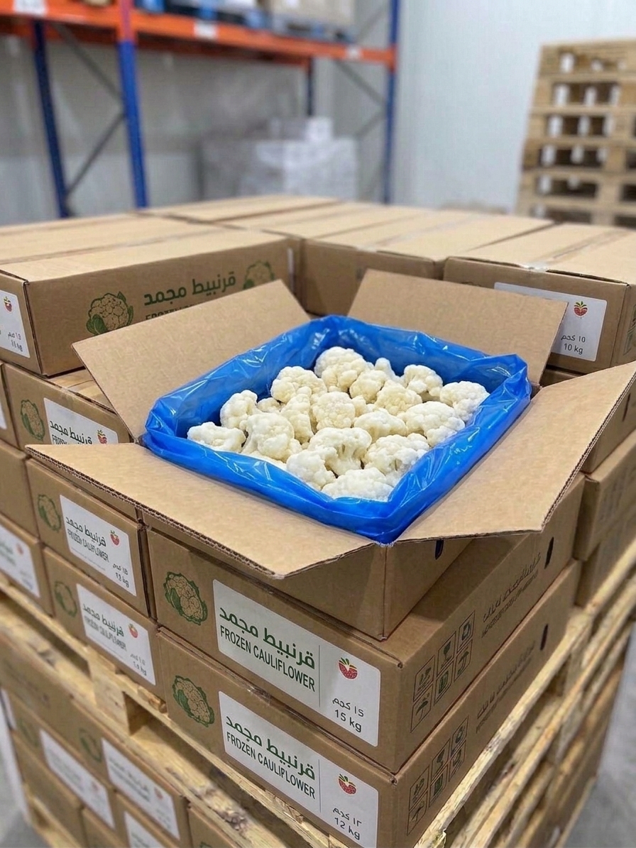 Frozen cauliflower florets